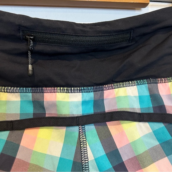 Lululemon Speed Short 2-way Stretch Wee Wheezy Check Bleached Coral Cadet blue - Picture 7 of 10